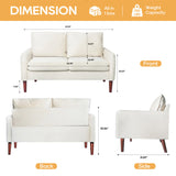 54" Velvet Sofa for Small Spaces, Modern Army Green Fabric Couch with Plush Comfort, Compact Living 79482785