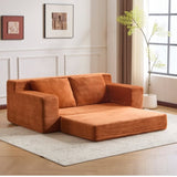 Loveseat Sofa, Comfortable Deep Seat Sofa Bed, Modern Small Corduroy Couch for Living Room 64287044