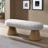 Dining Bench for Dining Room, Upholstered Bedroom End of Bed Entryway Bench Fabric Ottoman for N779P253575W