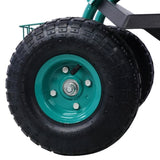 Rolling Garden Scooter Garden Cart Seat with Wheels and Tool Tray, 360 Swivel Seat,Green W46542630