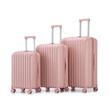 20"/24"/28" 3 pcs/set in ABS Spinner Wheel Luggage, Carry on Suitcase, with Cup Holder & USB Port & W2787P262955