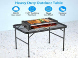 Portable Folding Outdoor Table, Dual Height Adjustable Camping Table with NonSlip Feet, 8.04 lbs 85964229