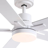 52" White Lowe Profile Ceiling Fan with Light W1367P247075