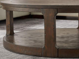 40inch Large Curved 2 Tier Traditional Round Circle Wooden Center Coffee,Mid Century Rounded W2582P202642