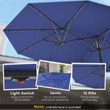 Outdoor beach umbrella/Double-Sided Sun Umbrella 19710224