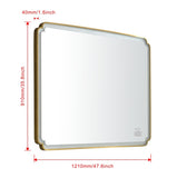 ZUN 48*36 LED Lighted Bathroom Wall Mounted Mirror with High Lumen+Anti-Fog Separately Control W1272119111