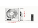 7.5-Inch 2-in-1 Through Wall Fan, 10-Speed with Remote & Two-Way Airflow, Quiet Room to Room 32467786