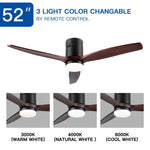 ZUN 52 In.Intergrated LED Low Profile Ceiling Fan with Dimmable Light W136782845