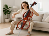 Full Size 4/4 Electric Style Cello with Case Bow Rosin Earphone Connecting line Natural 31785586