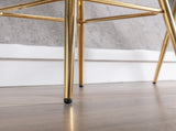 30 Inch Set of 2 Bar Stools,with Chrome Footrest and Base Velvet Golden Leg Simple Bar Stool,CREAM 72374423