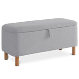 Basics Upholstered Storage Ottoman and Entryway Bench GREY W1805137546