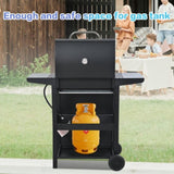 Propane Gas Grill 3 Burner Barbecue Grill, Stainless Steel 26,000 BTU Patio Garden Barbecue Grill W3212P279745