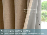 2pcs yellow 100% blackout curtains with snap-on top, suitable for hanging use. They have functions 04467982