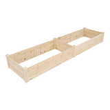 ZUN 234*61*25.5cm Wooden Planting Frame Double Grid Ground Type 72589814