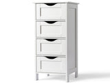 4-Drawer Painted MDF Bathroom Cabinet 11.82*11.82*32.29in White 28745738
