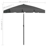 ZUN Outdoor beach umbrella 72275803