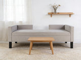 50"Ottoman with 2 Bolster Pillows & Wood Legs, Upholstered End of Bed Daybed Seating, Foot Rest W5325P426810