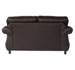 ZUN Leinster Fabric Upholstered Nailhead Loveseat in Espresso T2574P196594