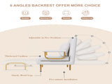 Folding Sofa Bed 3-in-1 Convertible Chair - 5-Position Adjustable Backrest with Pillow, Space-Saving 68316807