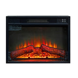 ZUN 23" Electric Fireplace, 3DInfrared Black Fireplace Electric Insert Heater, with IR Remote Control, W2393P195605