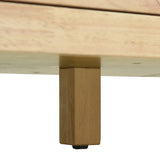 TREXM Bohemian Style Rattan Buffet Storage Cabinet with Solid Wood Frame, Sideboard with 3-position N715P290093N