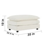 Chenille Fabric Ottomans Footrest to Combine with 2 Seater Sofa, 3 Seater Sofa and 4 Seater Sofa, W714P152264