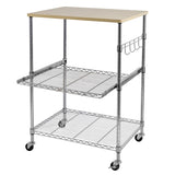 3-Tier Wire Rolling Kitchen Cart 27006087
