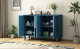 TREXM 4-Door Buffet Cabinet with Storage, Wood Sideboard Cabinet with Unique Arc Handles and N715P264916M