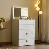 3 in 1 Vanity Desk, Flip Top Vanity Set with Mirror and 3 Drawer, Small Makeup Vanity Table with T3685P338704