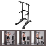 ZUN Power Tower Workout Dip Station Pull Up Bar, Height Adjustable Multi-Function Dip Stand for Home Gym 10184145