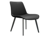 Black PU Leather Dining Chair with Metal Legs, Modern Upholstered Chair Set of 4 for Kitchen, W5815P476448