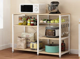 3-Tier Kitchen Baker's Rack Utility Microwave Oven Stand Storage Cart Workstation Shelf White Oak 16779105
