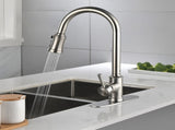 Single Handle High Arc Pull Out Kitchen Faucet,Single Level Stainless Steel Kitchen Sink Faucets 17336740
