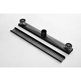 24 Inches Linear Shower Drain, Included Hair Strainer and Leveling Feet W2287P146747