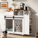 Furniture Style Dog Crate Kitchen Island End Table Pet Friendly Furniture N843P256452R