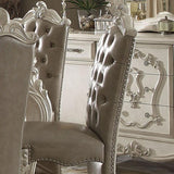 Brown and Bone White Padded Counter Height Chair B062P209291