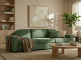 Modern 3-seater Sofa 84.7" Sofa Couch Upholstered Sofa with Curved Backrest for Living Room or Small N763P411268F