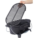 Oval Cast Iron Grill Outdoor, Portable Charcoal Grill and Tabletop Cast Iron Skillet - 100% Cast 43977316