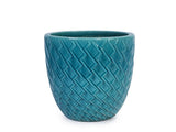 Handmade Teal Cyan Ceramic Flower Pot, 16.54" W x 21.26" H, Large Planter for Indoor & Outdoor W3273P326367