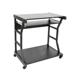 ZUN Moveable Four-wheel Computer Desk Black 05528576