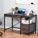 ZUN Computer Desk/ Office Writing Desk - Walnut Brown （Prohibited by WalMart） 68486698