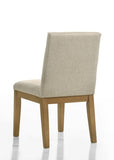 ZUN Jasper Set of 2 Driftwood Finish Contemporary Beige Fabric 19"W Dining Chair B061125418