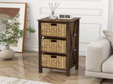 31.5" Tall Bedside Table with Storage Baskets, Multi-Functional End Table Supports 430 LBS Weight 93454222