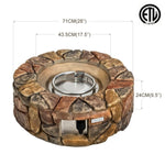 ZUN Fire Pit Table 40,000 BTU Stone Gas Fire Stove Pit for Outdoor Patio 55324364