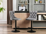 Furniture,Swivel Velvet Barstools Adjusatble Seat Height from 25-33 Inch,17.7 inch base, Modern 37443239