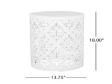 Outdoor Metal end Table -Large 73605.00WHI