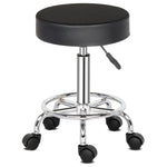 ZUN Round Stool Ha Ha Feet Rotation Bar Stool Black 95449502