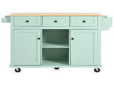 Kitchen Cart with Rubber wood Drop-Leaf Countertop ,Cabinet door internal storage racks,Kitchen 88352864