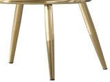 Dining Chairs Set of 2, Modern PU Leather Dining Gold Metal Legs for Living Kitchen Dining Room W2699P216823