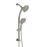 5" Multi Function Dual Shower Head, with Adjustable Slide Bar,Brushed Nickel W1243136681